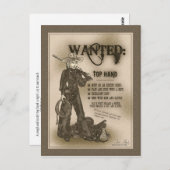 上手の女性のカーボーイの郵便はがき ポストカード (正面/裏面)