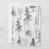 上敷を持つ冬の森林|写真の招待状 招待状 (裏面)