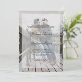 上敷を持つ冬の森林|写真の招待状 招待状 (スタンド正面)