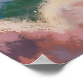 「上方へ - 絵画的イラストスタイルの飛行機アート」 ポスター (角)