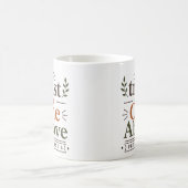 上方を信頼せよ クラシック信仰のタイポグラフィ コーヒーマグカップ (中央)