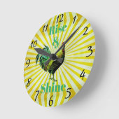 上昇および輝やきの時計 ラウンド壁時計 (傾斜)