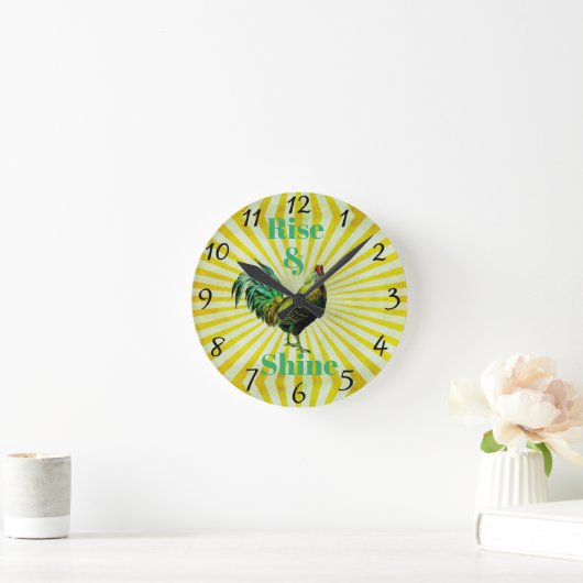 上昇および輝やきの時計 ラウンド壁時計 (ホーム)