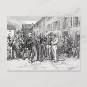 「上昇からの1864年にZermattのクラブ室、 ポストカード