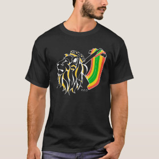 上昇しているラスタのレゲエのライオン Tシャツ
