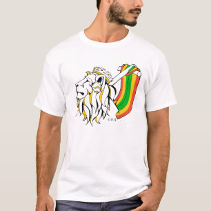 上昇しているラスタのレゲエのライオン Tシャツ