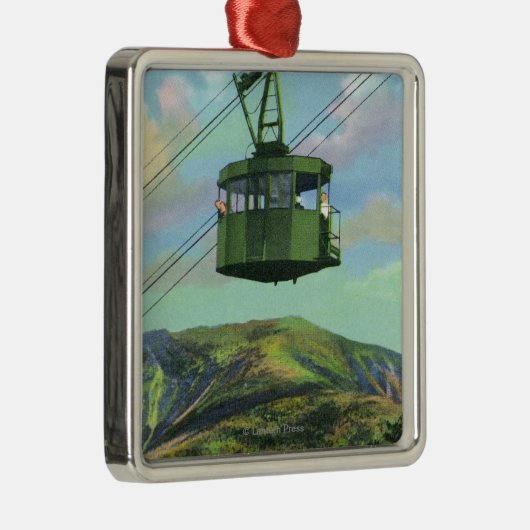 上昇する大砲Mtの市街電車の眺め メタルオーナメント (右)