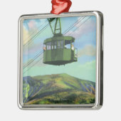 上昇する大砲Mtの市街電車の眺め メタルオーナメント (左)