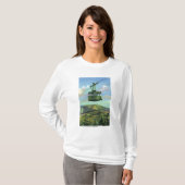 上昇する大砲Mtの市街電車の眺め Tシャツ (正面フル)