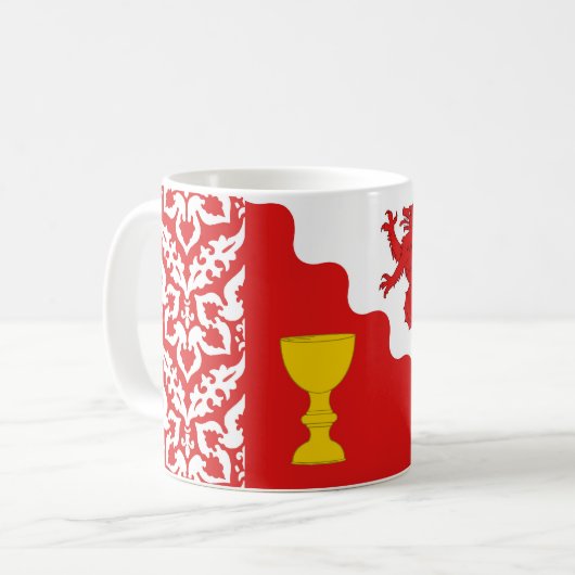 上昇する水族集団のバーロニーのバッジ コーヒーマグカップ (正面左)