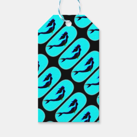 上昇する黒い人魚 ギフトタグ (正面)