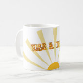 上昇と成長マ感動的グ コーヒーマグカップ (正面左)