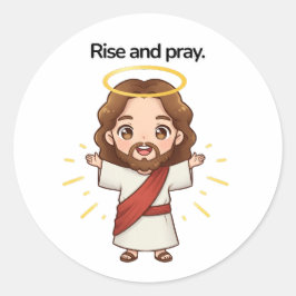 上昇と祈イエスの反応 ラウンドシール