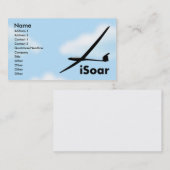 上昇のすべるSailplaneのグライダーの名刺 名刺 (正面/裏面)