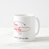 上昇のための大急ぎで女性の… waitin コーヒーマグカップ (正面右)