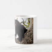 上昇のツキノワグマ コーヒーマグカップ (中央)