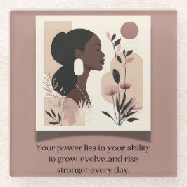 上昇の強いテーマ ガラスコースター