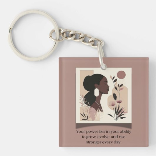 上昇の強いテーマ キーホルダー (正面)