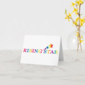 上昇の星の虹のブランクのメッセージカード カード (黄色い花)