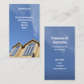 上昇の空の建築業者の名刺 名刺 (正面/裏面)