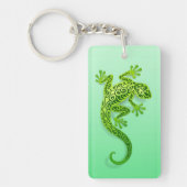 上昇の緑のヤモリ キーホルダー (正面)