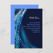 上昇の鳩のこうもりのバーの(ユダヤ教の)バル・ミツバーの披露宴パーティーカード 招待状 (正面/裏面)