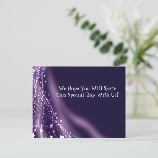 上昇の鳩のこうもりは(ユダヤ教の)バル・ミツバーの招待状の応答カードを禁止します 出欠カード (スタンド正面)