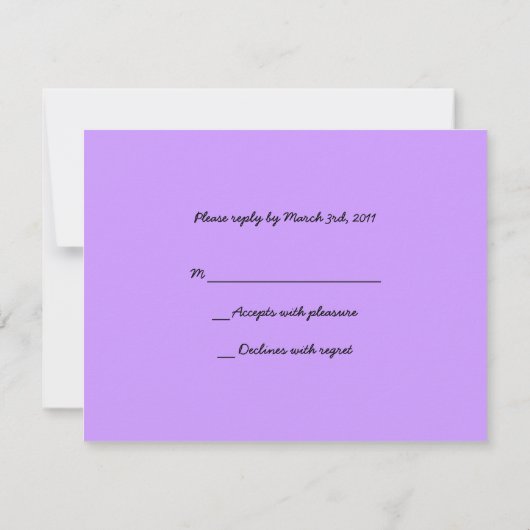 上昇の鳩のこうもりは(ユダヤ教の)バル・ミツバーの招待状の応答カードを禁止します 出欠カード (裏面)