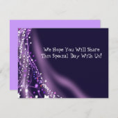 上昇の鳩のこうもりは(ユダヤ教の)バル・ミツバーの招待状の応答カードを禁止します 出欠カード (正面/裏面)