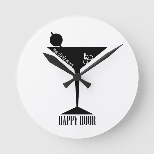 上昇は私の楽しい時間です ラウンド壁時計 (正面)