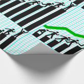 上昇傾向グラフの折り返し紙 ラッピングペーパー