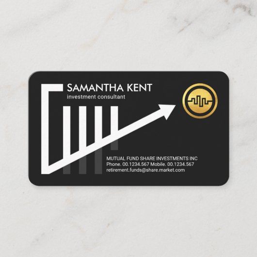 上昇傾向共有グラフ財務 名刺 (正面)