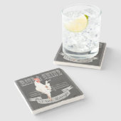 上昇及び輝やきのオンドリ ストーンコースター (横)