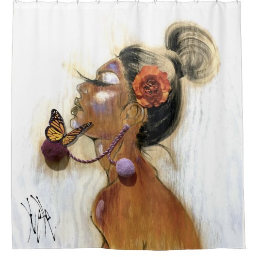 上昇及び輝やきのシャワー・カーテン シャワーカーテン (正面)