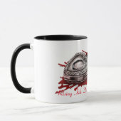 上昇気運のロケットの信号器のマグ マグカップ (左)