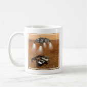 上昇車両離れの火星。 コーヒーマグカップ (左)