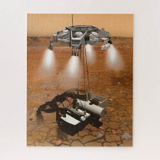 上昇車両離れの火星。 ジグソーパズル (縦)