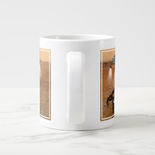 上昇車両離れの火星。 ジャンボコーヒーマグカップ (裏面)