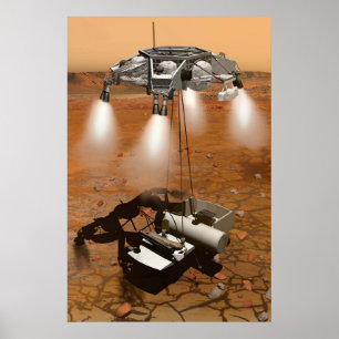 上昇車両離れの火星。 ポスター