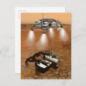 上昇車両離れの火星。 ポストカード (正面/裏面)