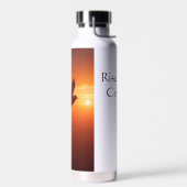 上昇。シャイン。征服。 ウォーターボトル (左面)