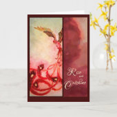 上昇-フェニックスの挨拶状 カード (黄色い花)