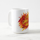 上昇 努力 輝き モチベーションデカール コーヒーマグカップ (正面左)