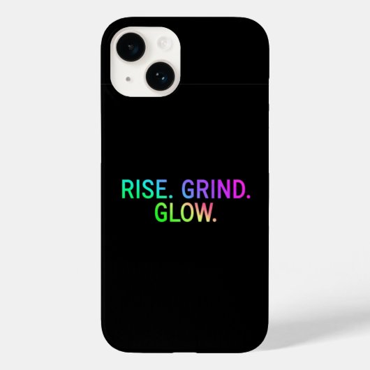 上昇。挽く。GLOW. - iPhone 14やる気を起こさせるケース Case-Mate iPhoneケース (裏面)