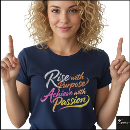 上昇 目的 成就 情熱 ネオン グラフィック Tシャツ