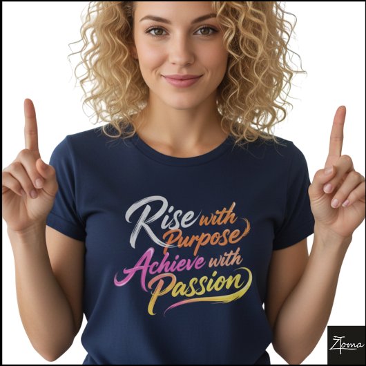 上昇 目的 成就 情熱 ネオン グラフィック Tシャツ