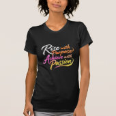 上昇 目的 成就 情熱 ネオン グラフィック Tシャツ (正面)