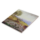 上昇、c.1856-64 (キャンバスの油)からのコルフ島 タイル (側面)