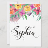 上智名字サインソフィアフローラ書道ベビー カード (正面)