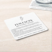 上智結婚式モダン披露宴おもしろいの事実 スクエアペーパーコースター (アングル)